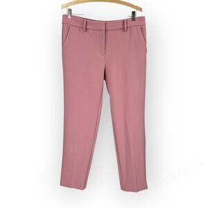 Sz6 AnnTaylor LOFT RivieraSlim DoublefaceTrouser PinkSeaShell Mid Ankle